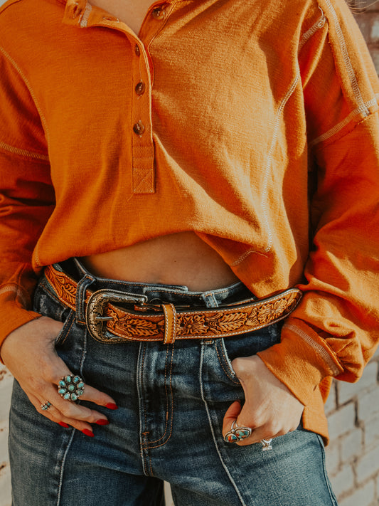 All American Suede Leather Belt