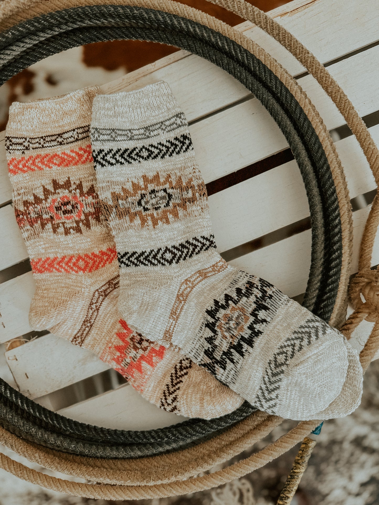 Aztec Cozy Crew Socks