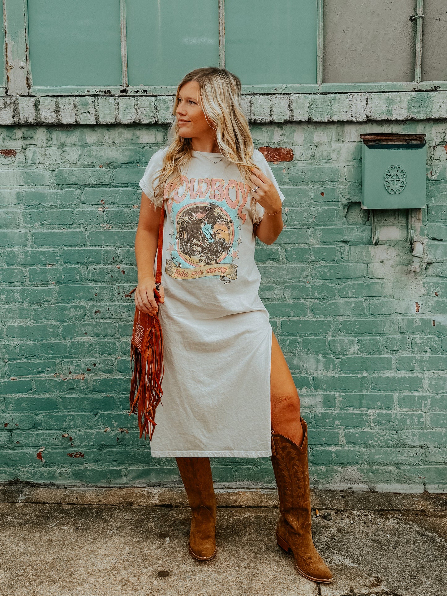 Cowboy Take Me Graphic T-Shirt Dress