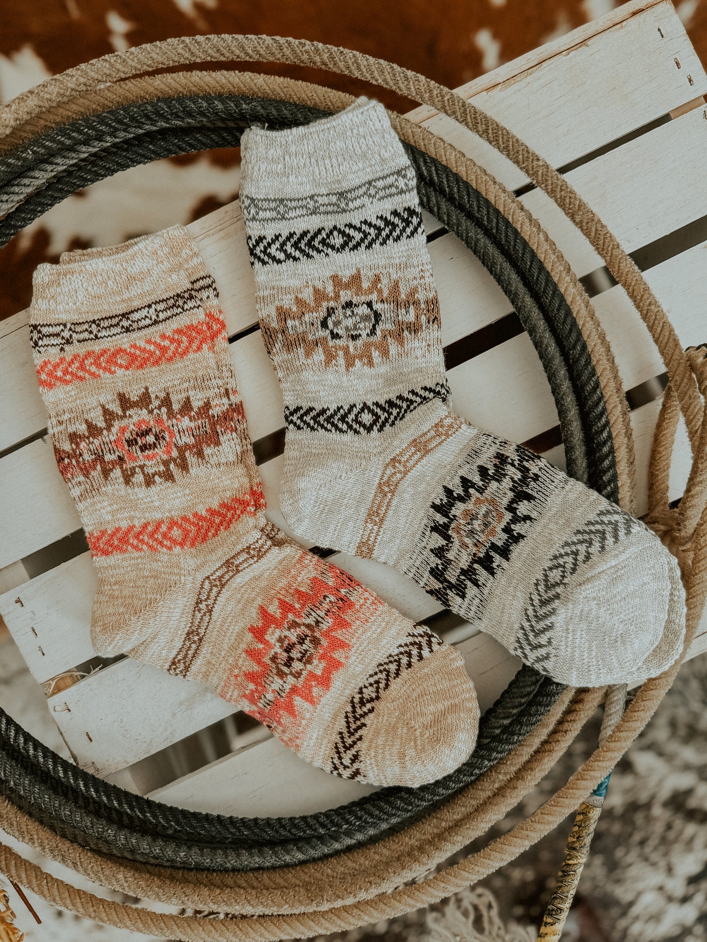 Aztec Cozy Crew Socks