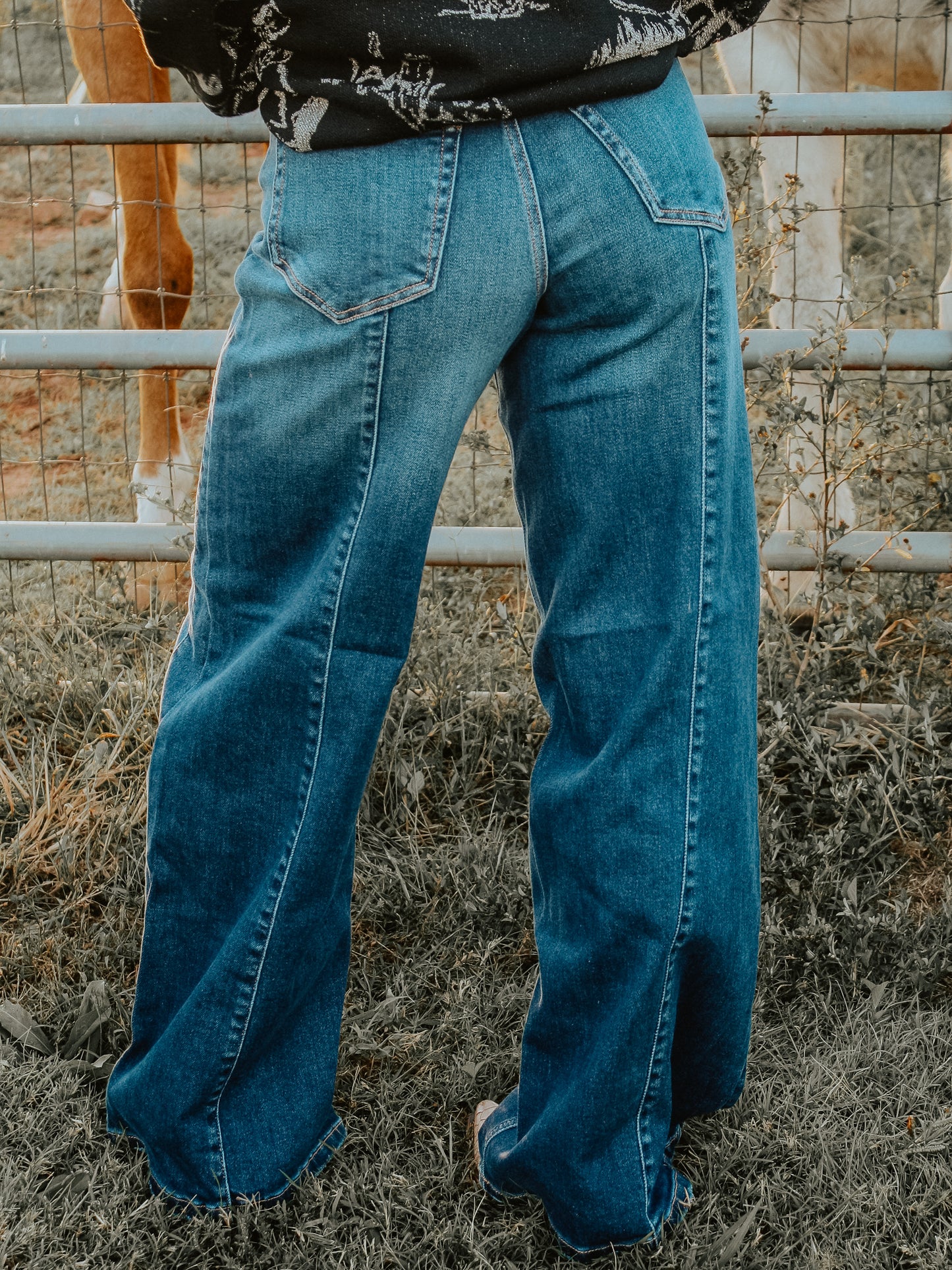 Pony Up Wide Leg Jeans