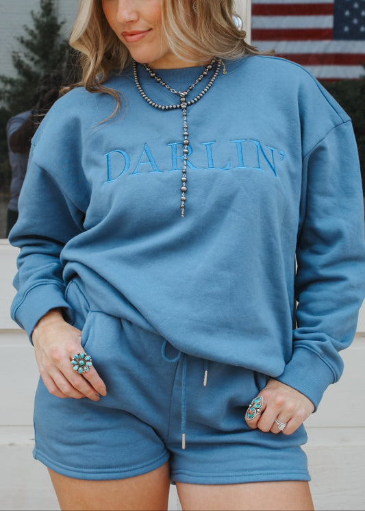 Darlin' Sweatshirt Set - Denim