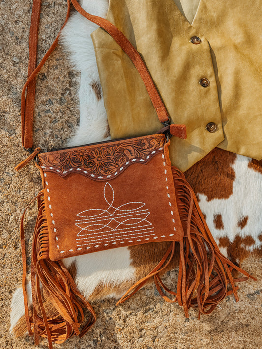 Boot Stitch Crossbody Purse