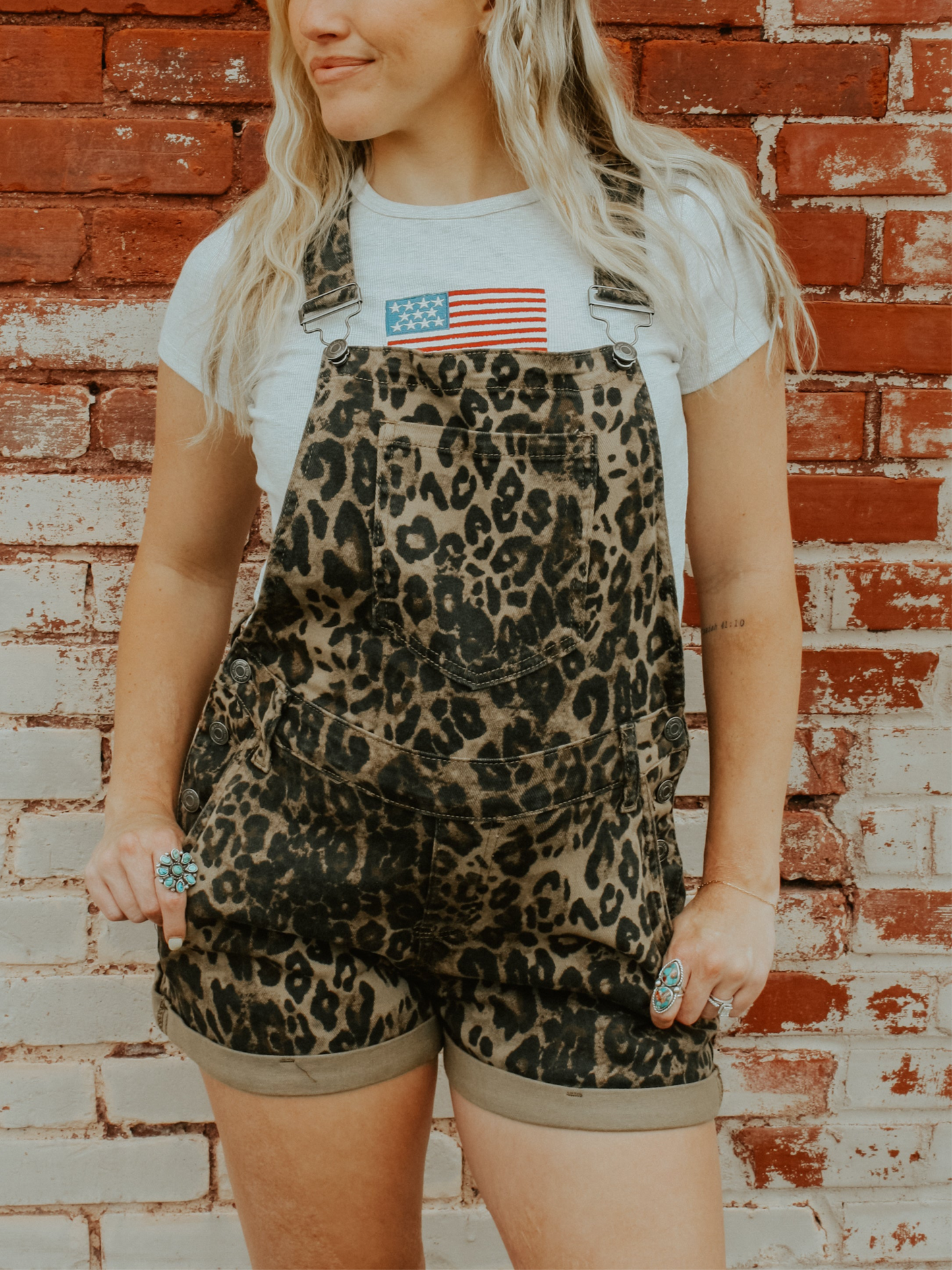 Cheetah Girl Overall Romper