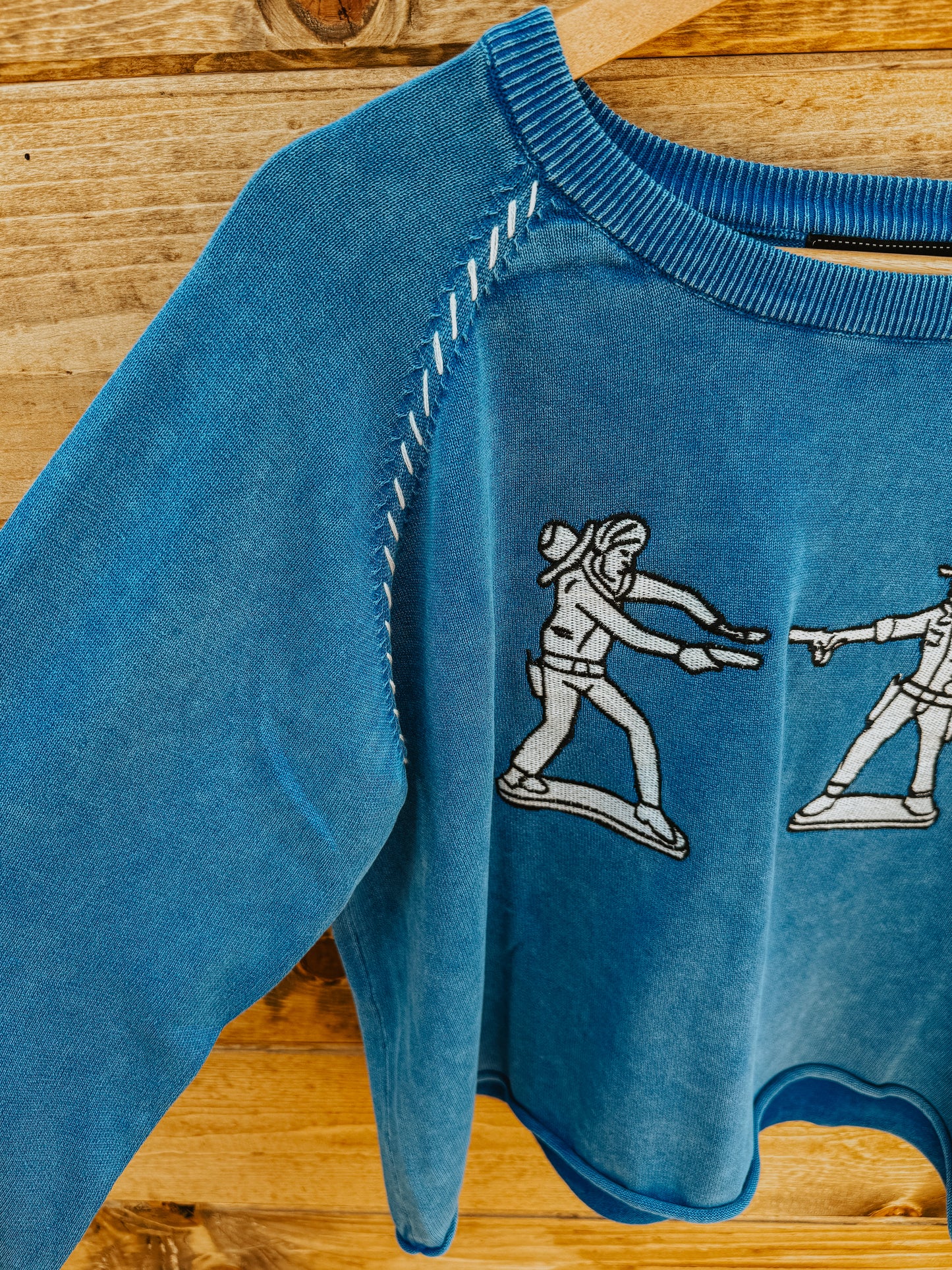 Double Down Cowboy Blue Sweater