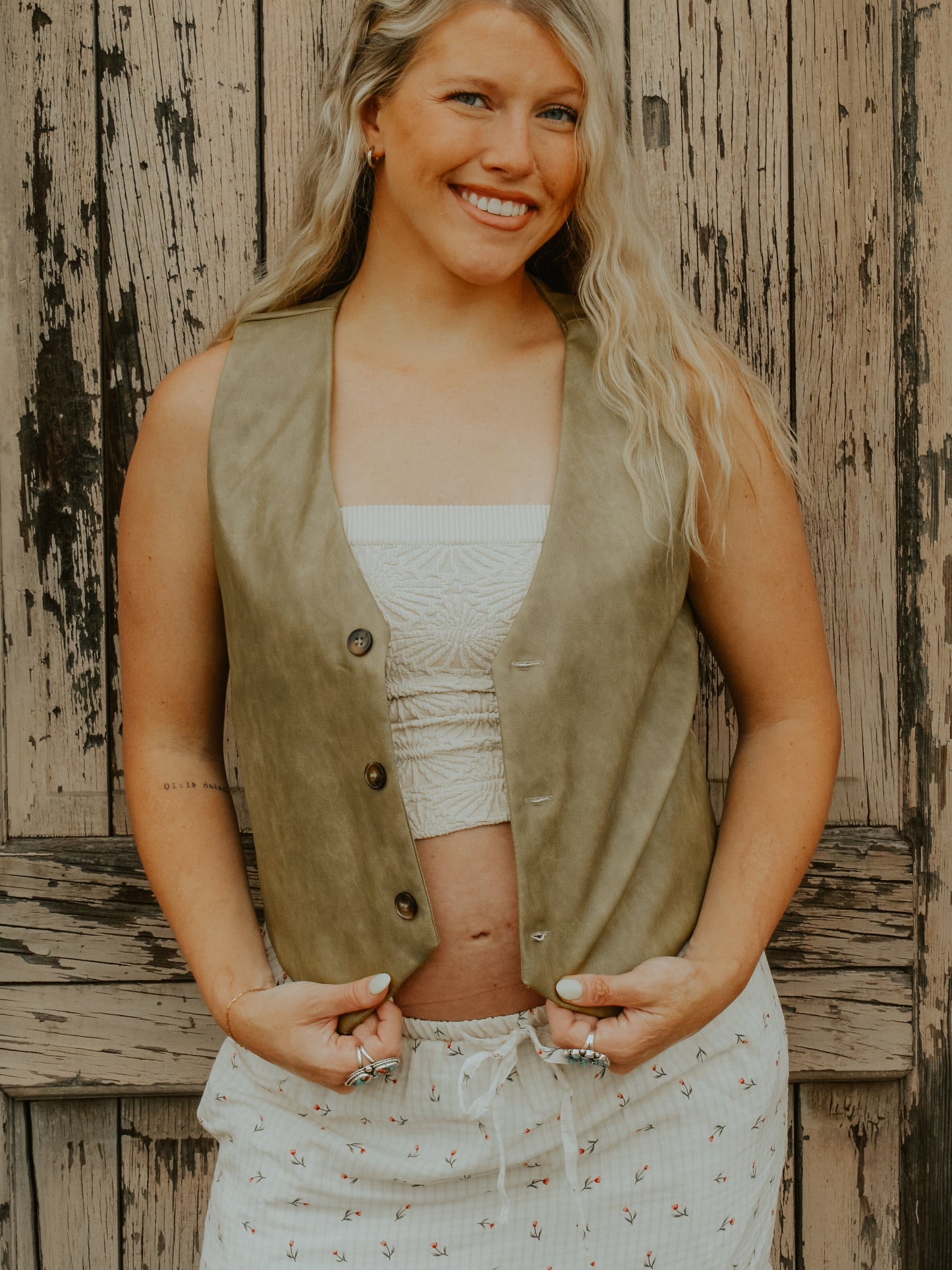 The Olivia Leather Vest