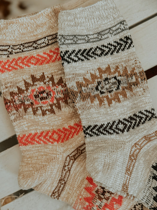 Aztec Cozy Crew Socks