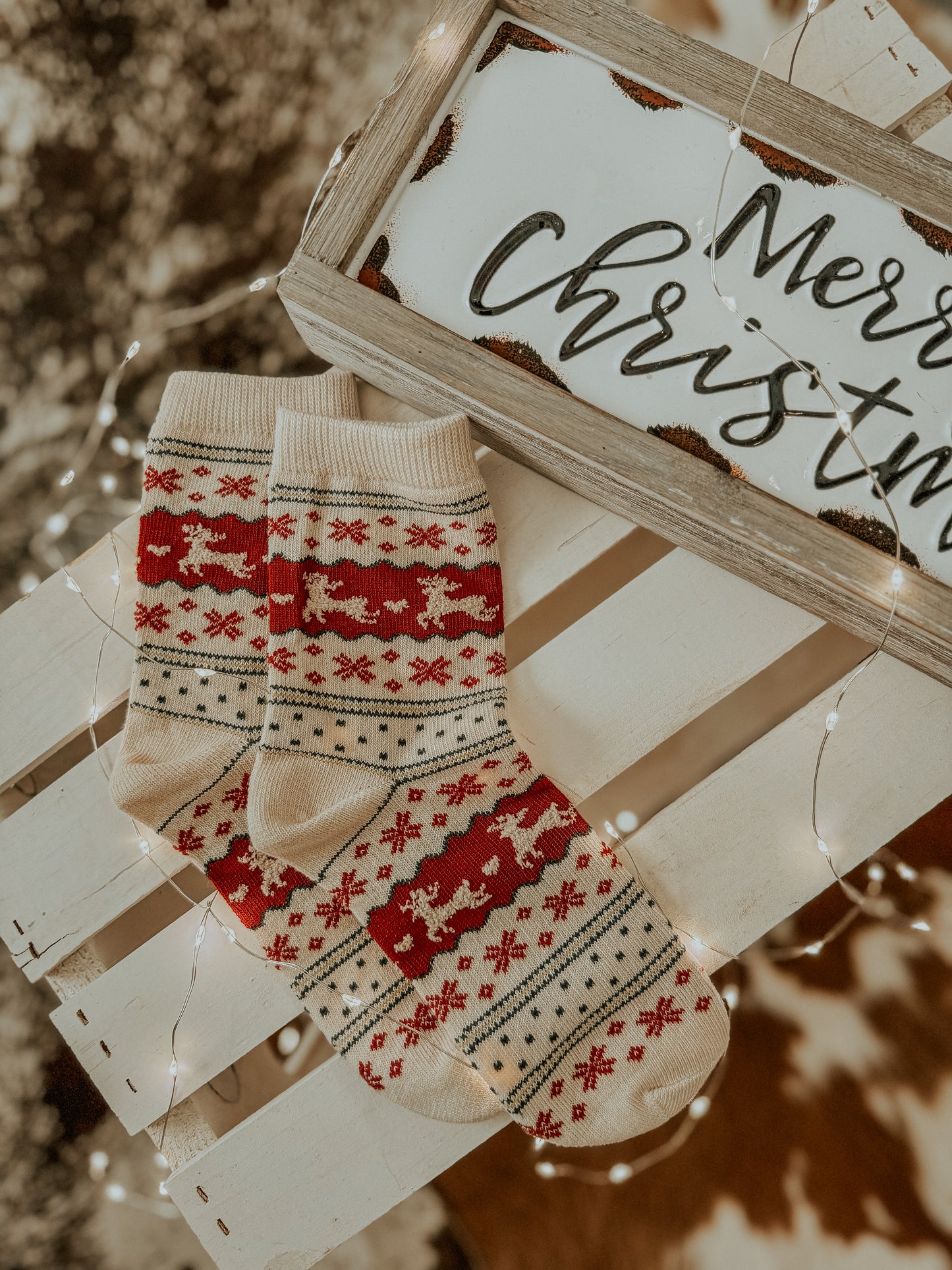 Cowboy Christmas Crew Socks