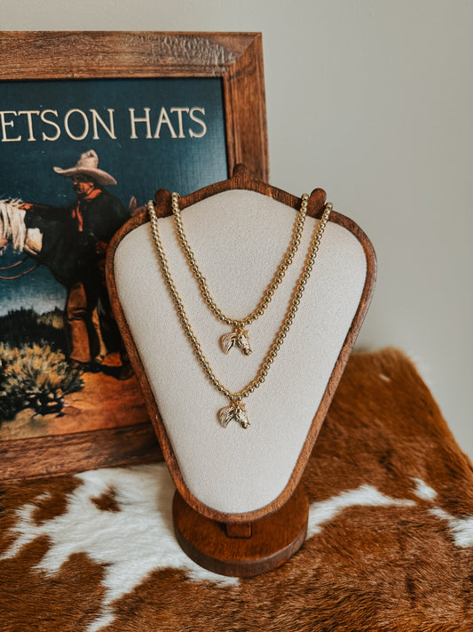 Horsin' Around Western Pendant Necklace