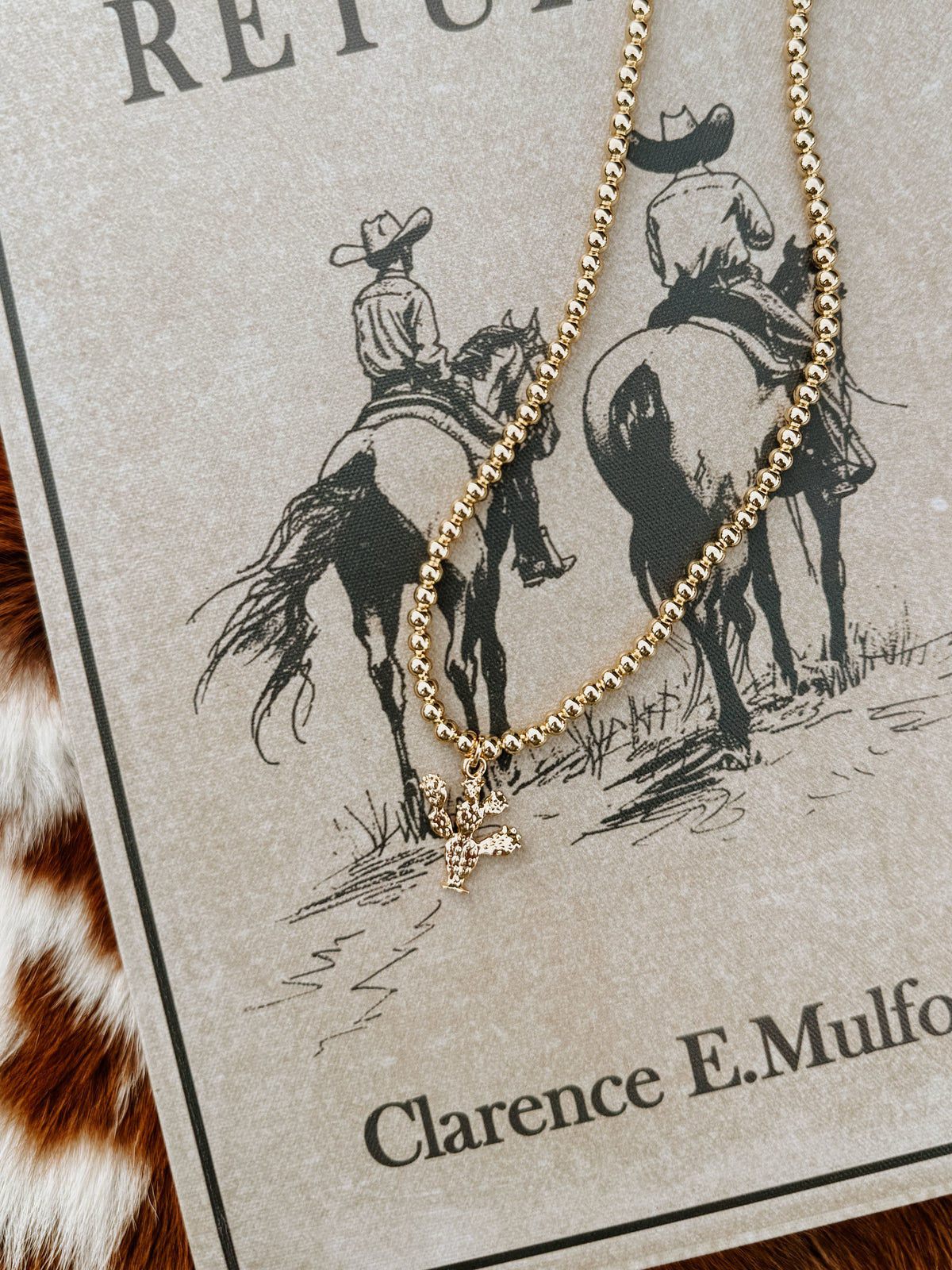 Prickly Pear 18K Beaded Necklace