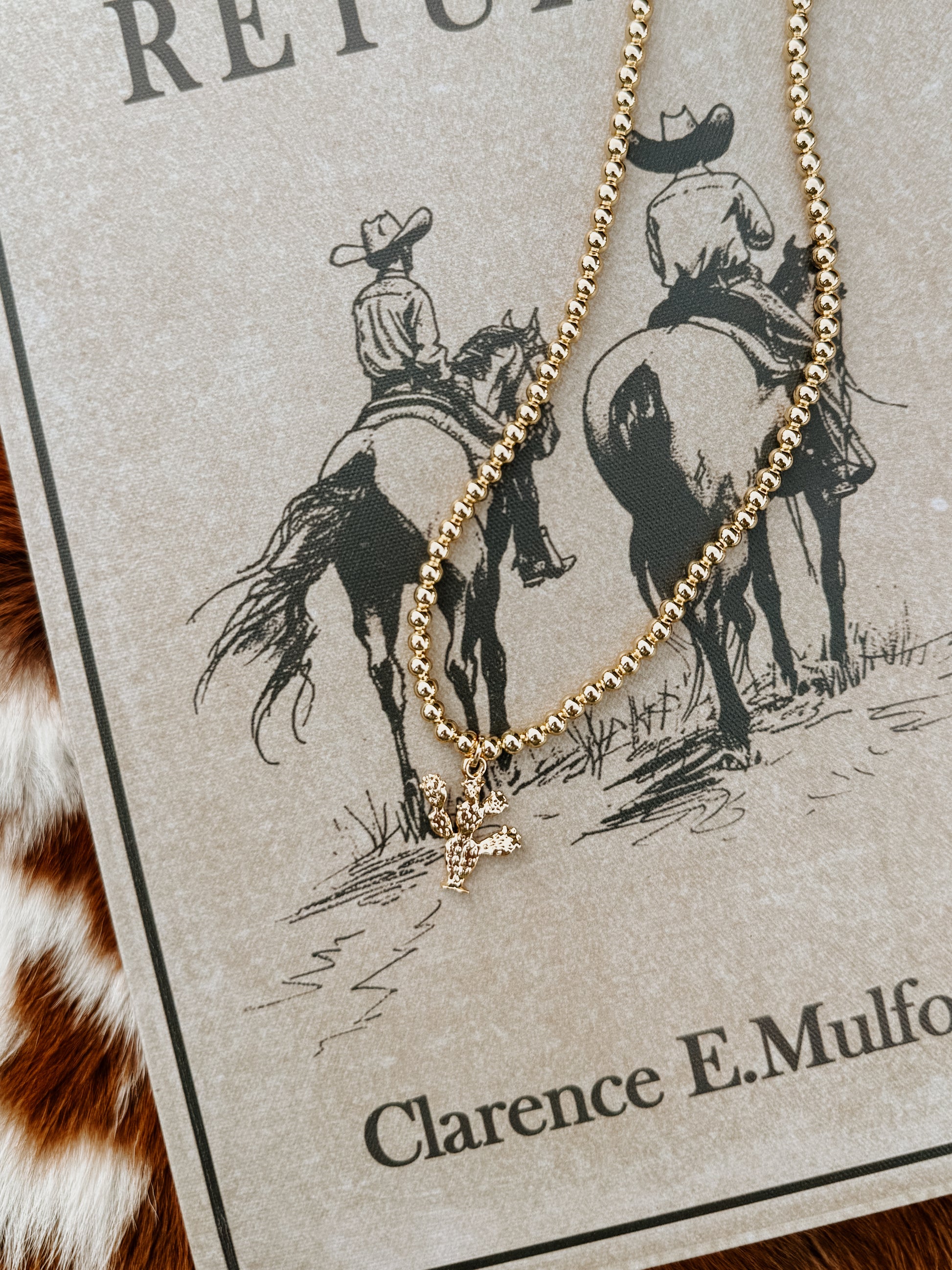 Prickly Pear 18K Beaded Necklace