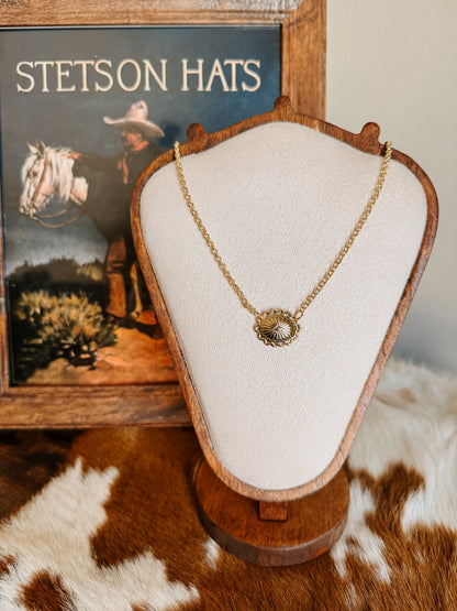 Golden Mesa Concho Necklace