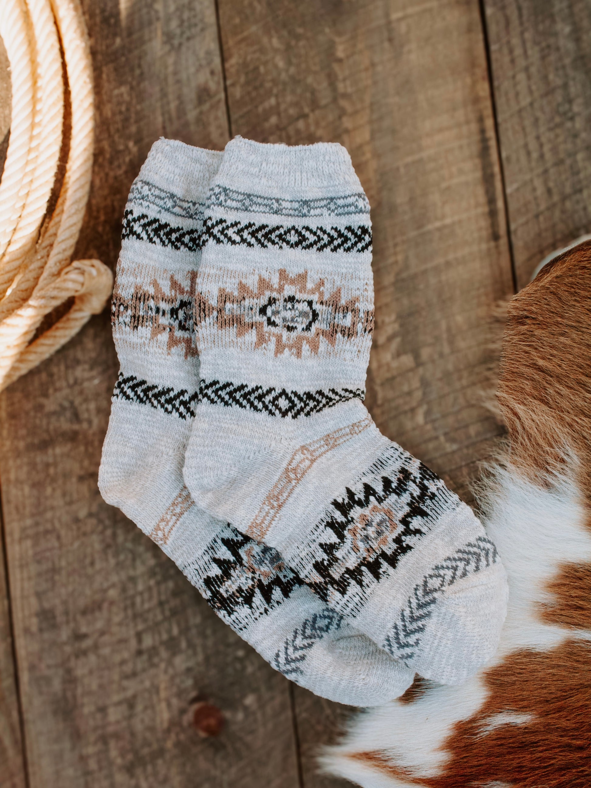 Aztec Cozy Crew Socks