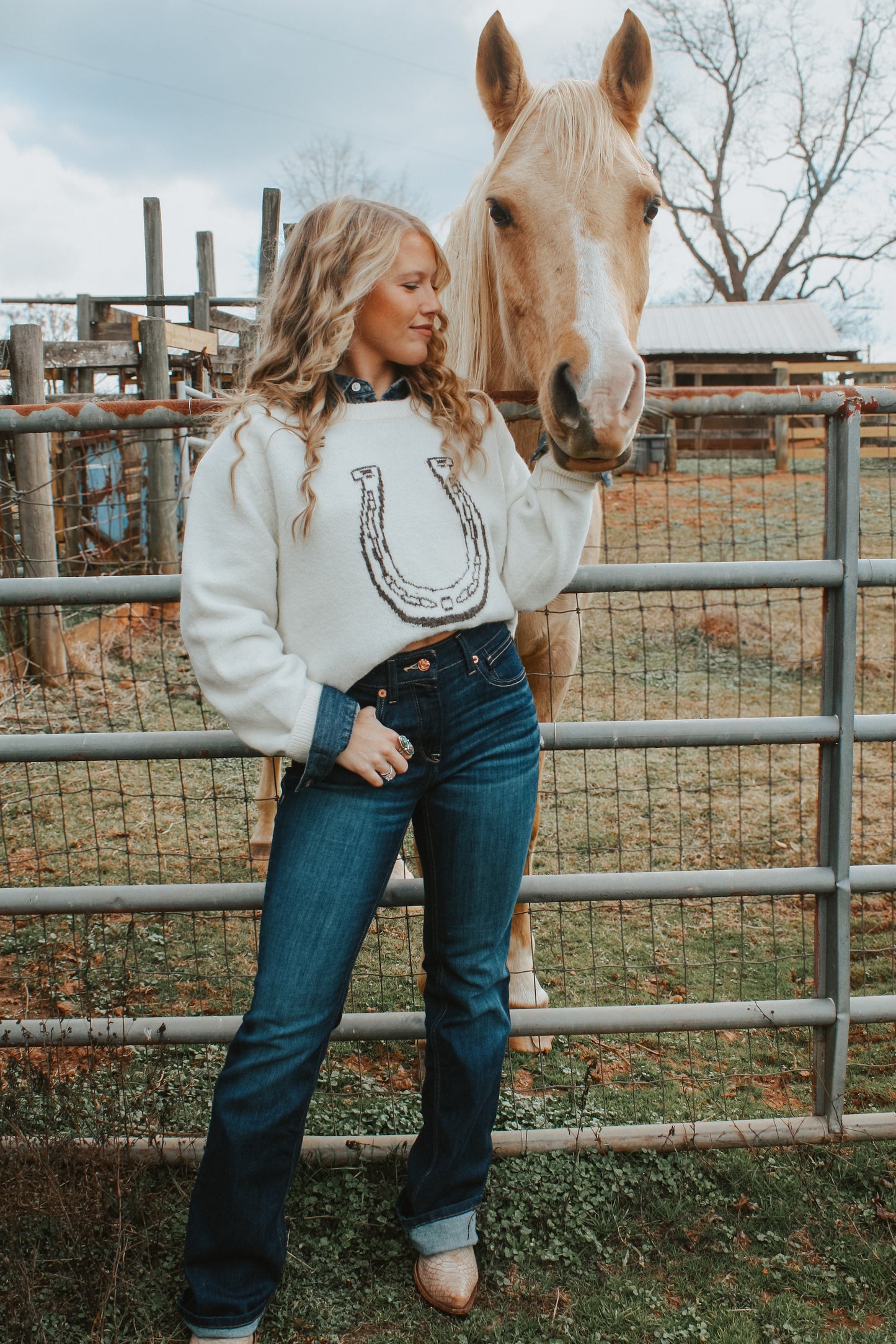 Lucky Charm Horseshoe Sweater