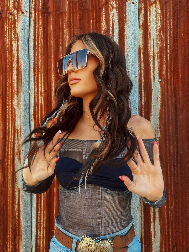 Blue Jean Baby Mesh Top