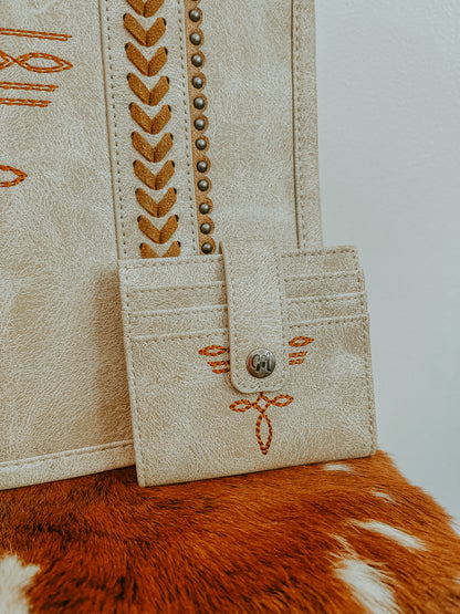 The Boot Stitch Purse + Wallet: Cream