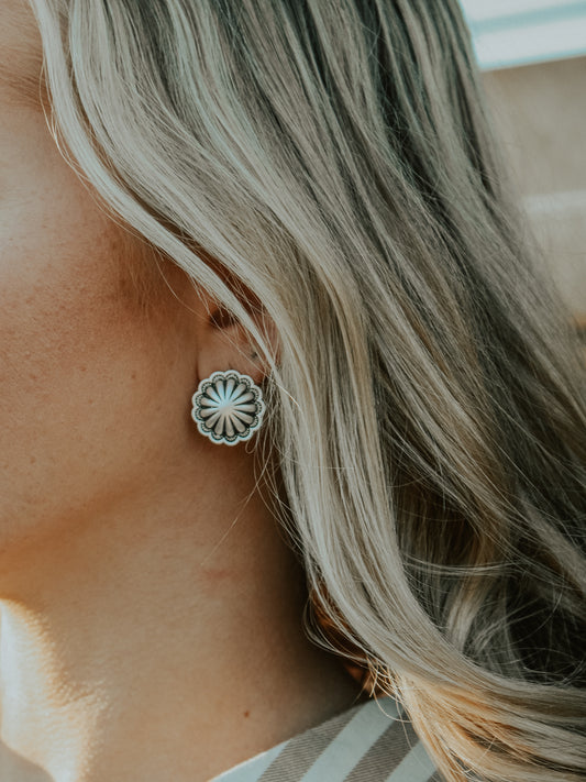 The Concho Stud Earrings