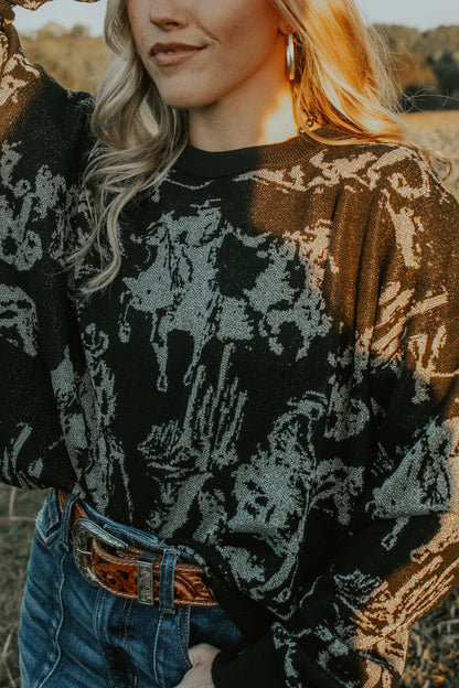 Rhinestone Cowgirl Crop Sweater