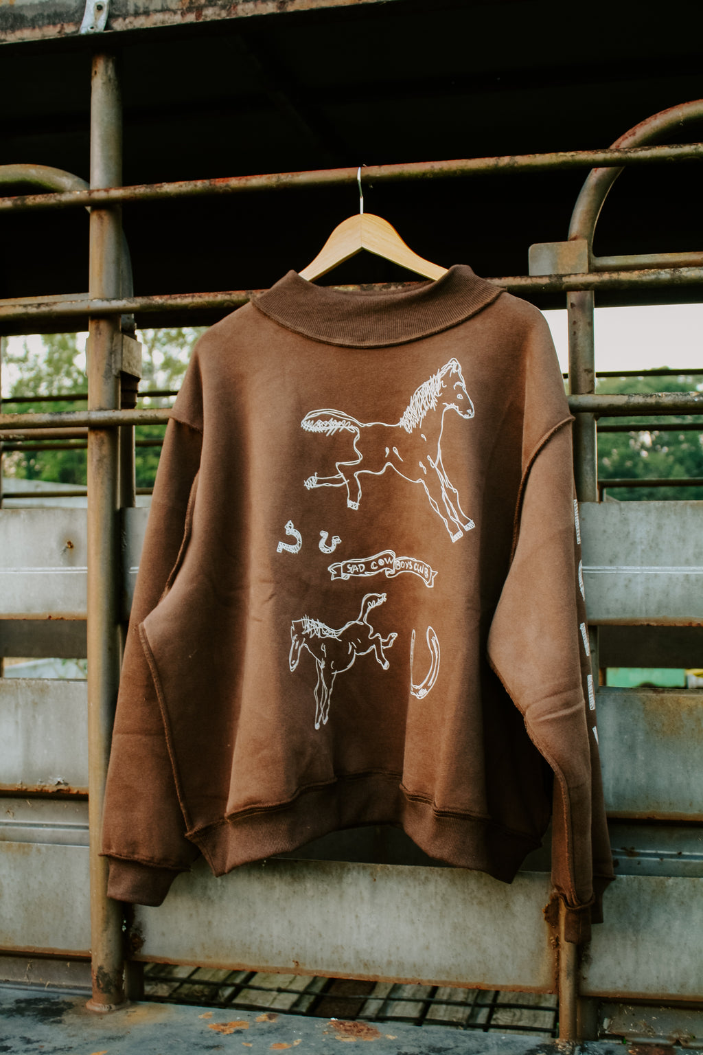 Double Luck Mock Neck Crewneck