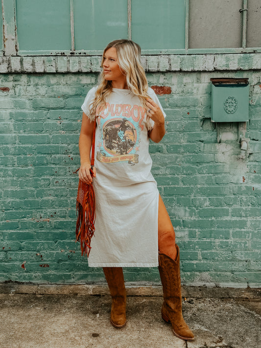 Cowboy Take Me Graphic T-Shirt Dress