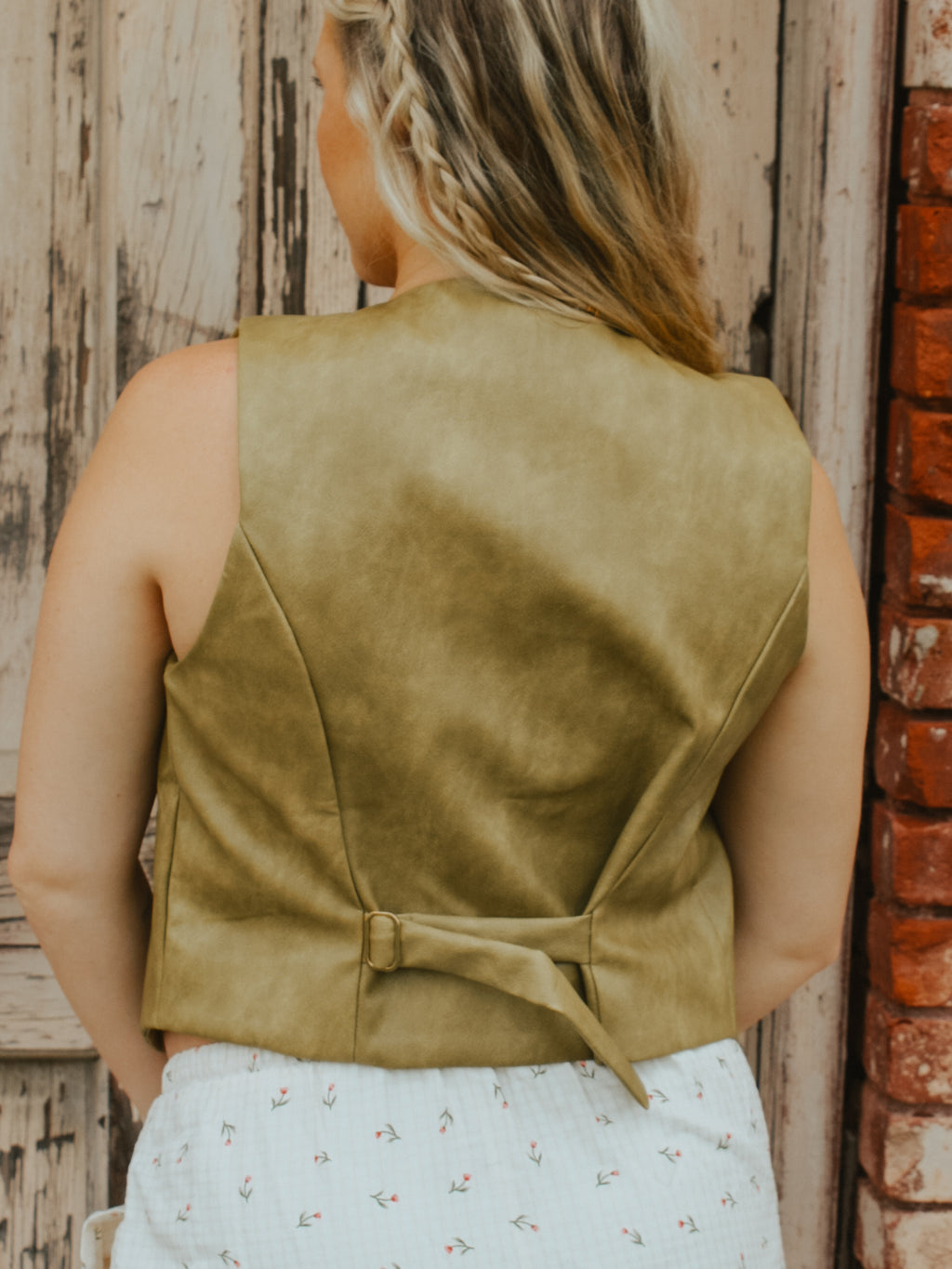 Saddlebrook Faux Leather Western Vest