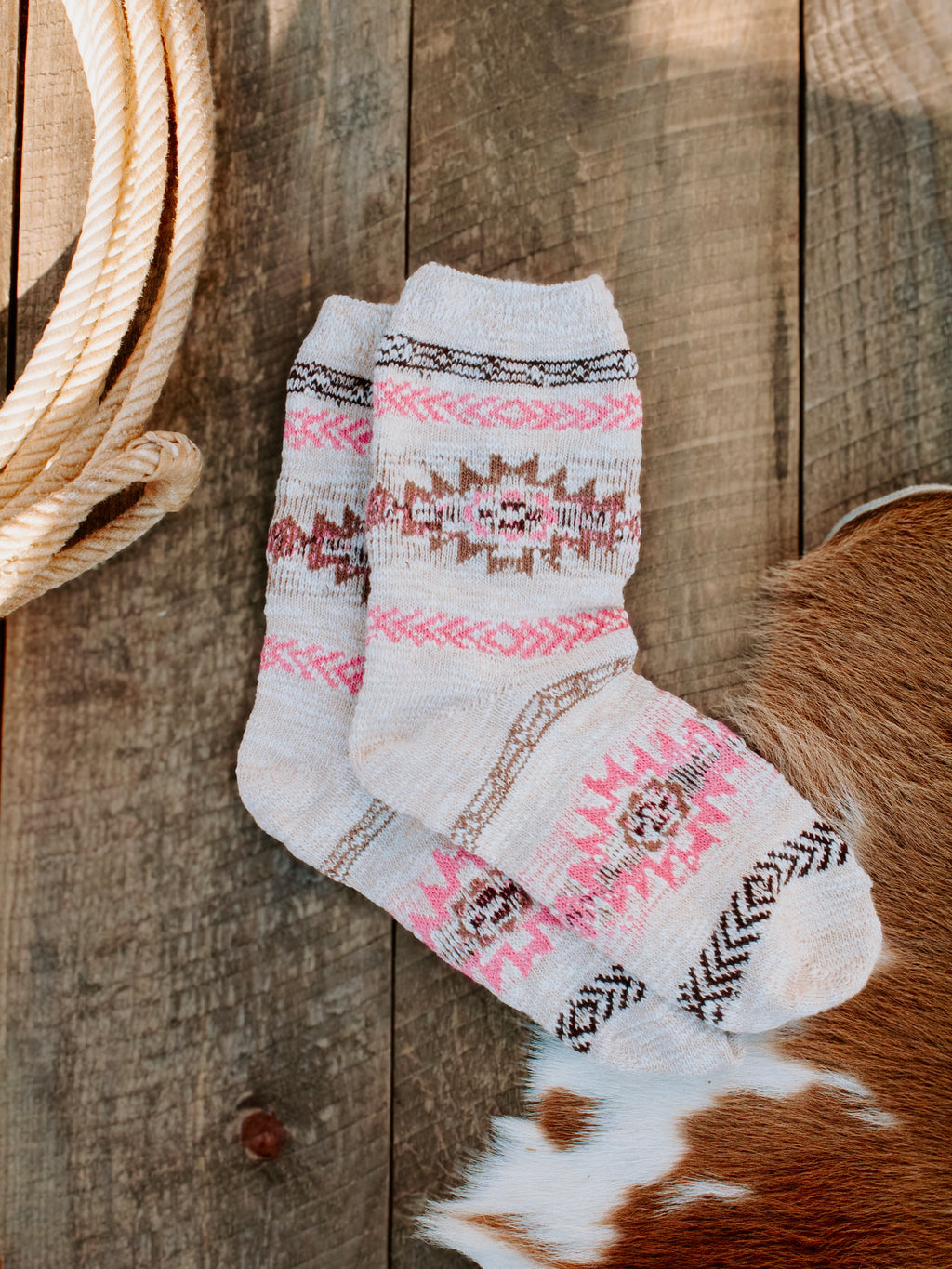 Aztec Cozy Crew Socks