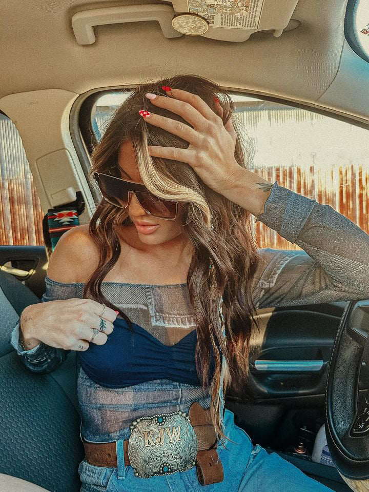 Blue Jean Baby Mesh Top