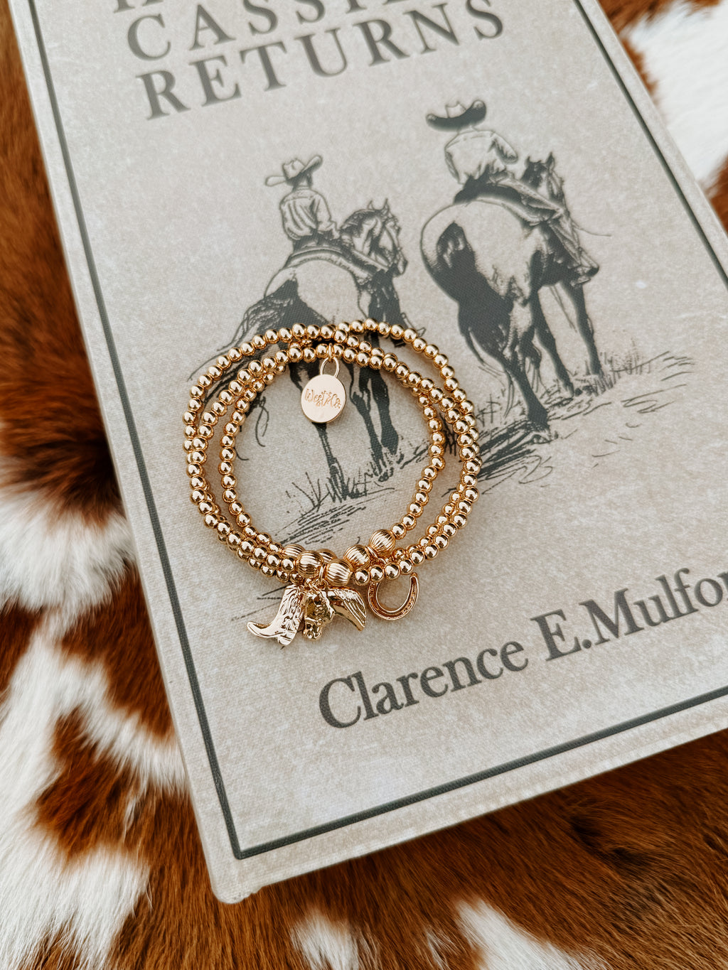 Golden Rodeo Charm Bracelet Set