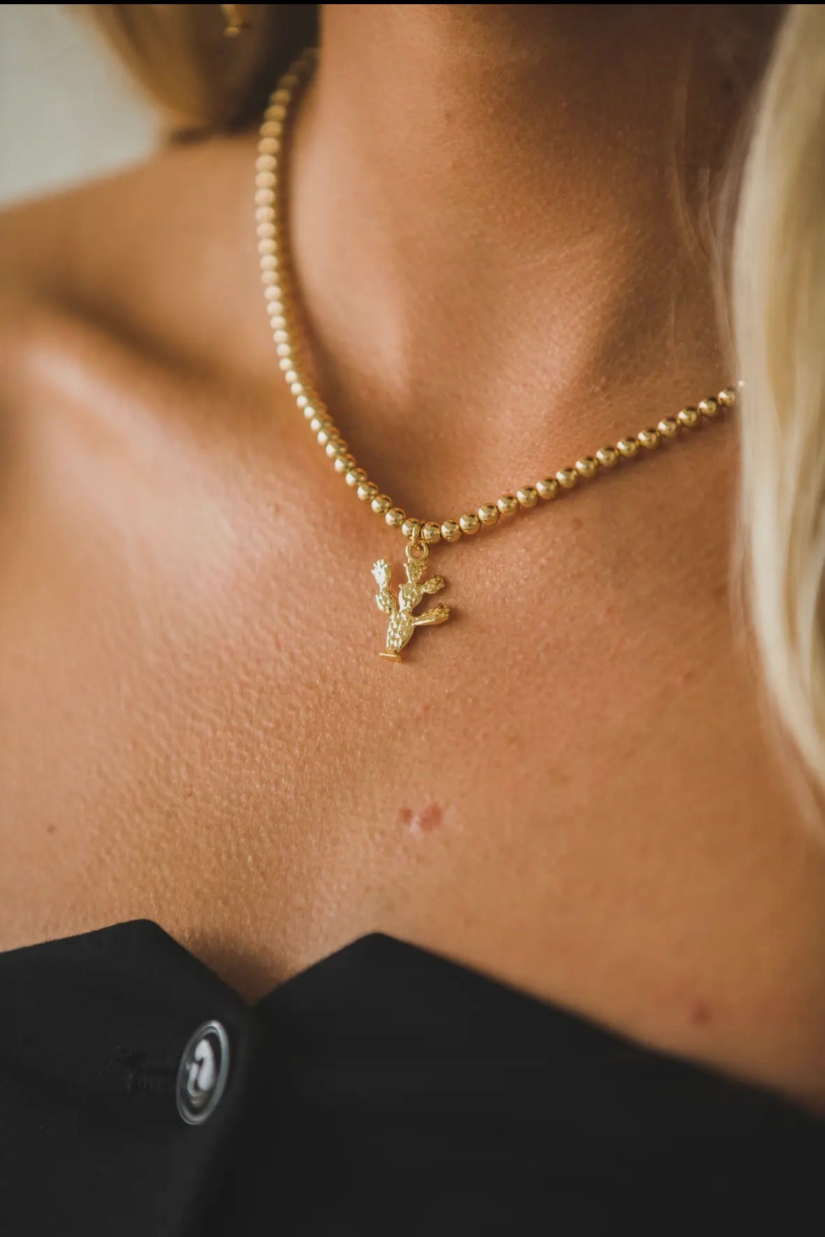 Prickly Pear 18K Gold Plated Necklace