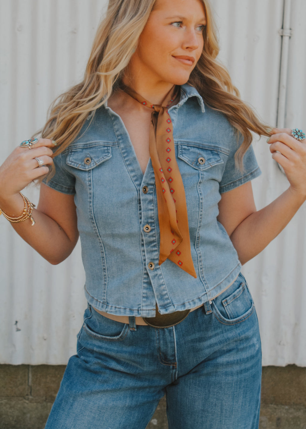 The Staple Cowgirl Denim Top