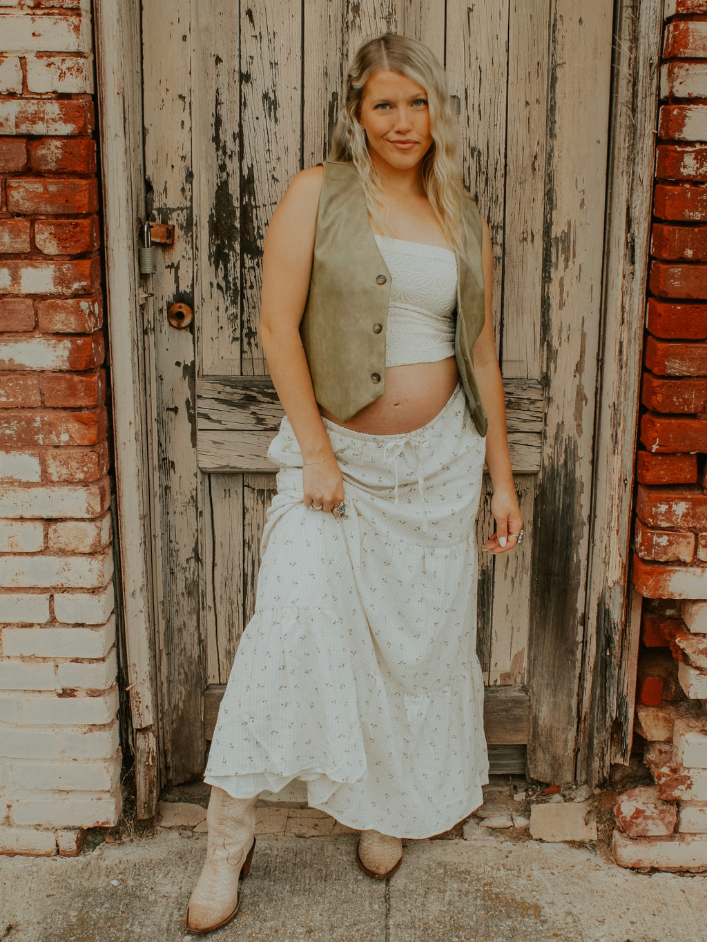 Saddlebrook Faux Leather Western Vest