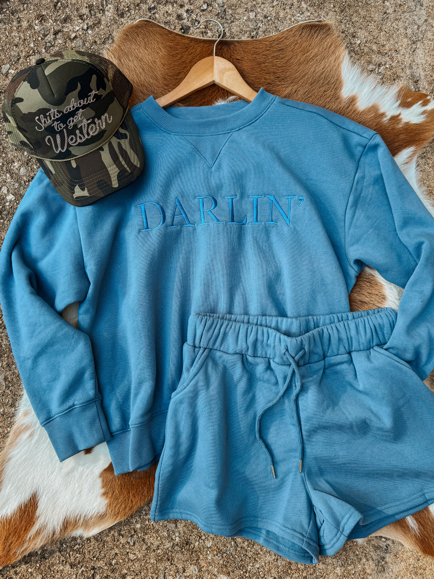 Darlin' Sweatshirt Set - Denim