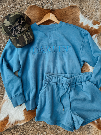 Darlin' Sweatshirt Set - Denim