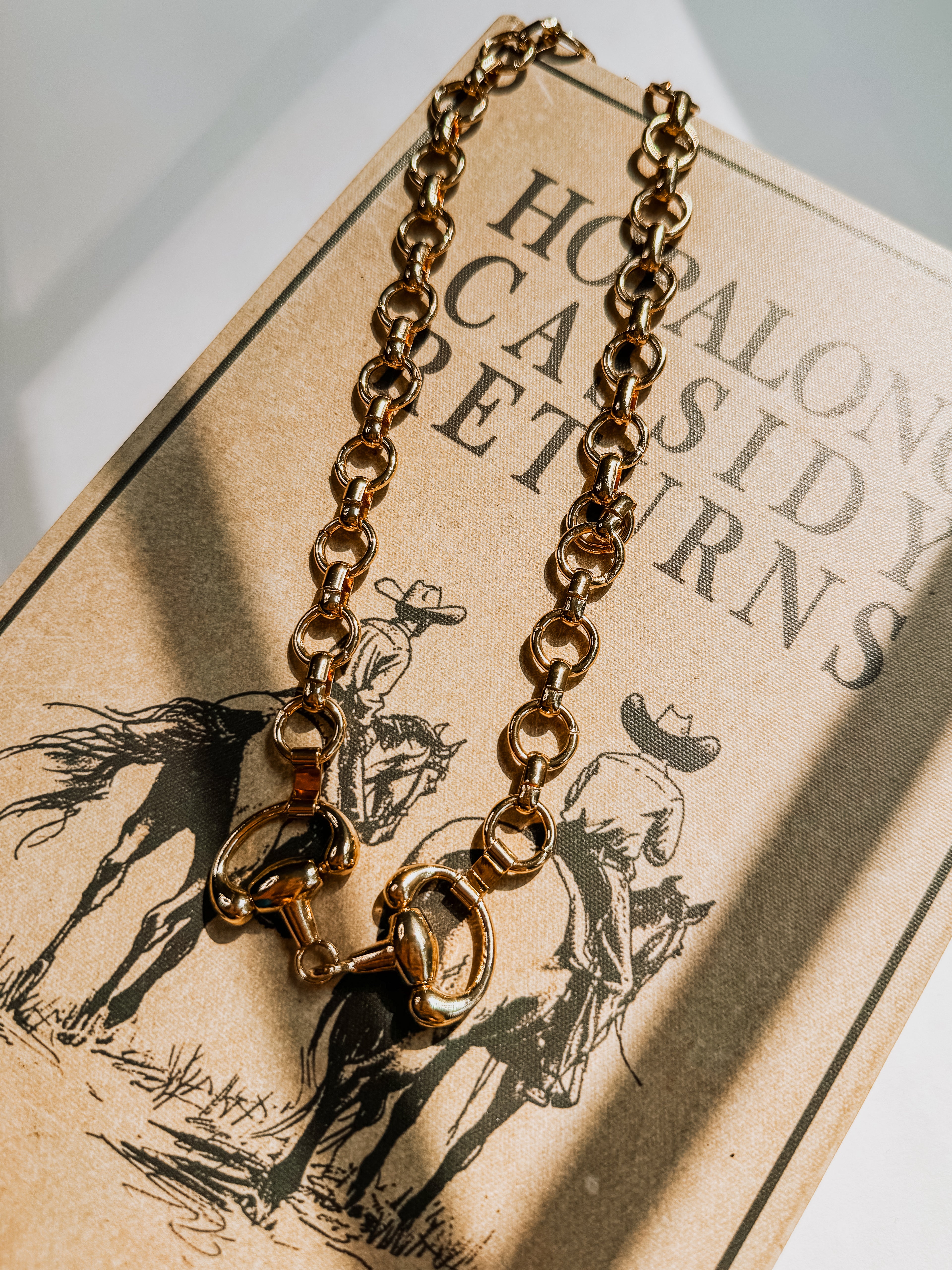 Gold Horse Bit Necklace - Western Statement Jewelry