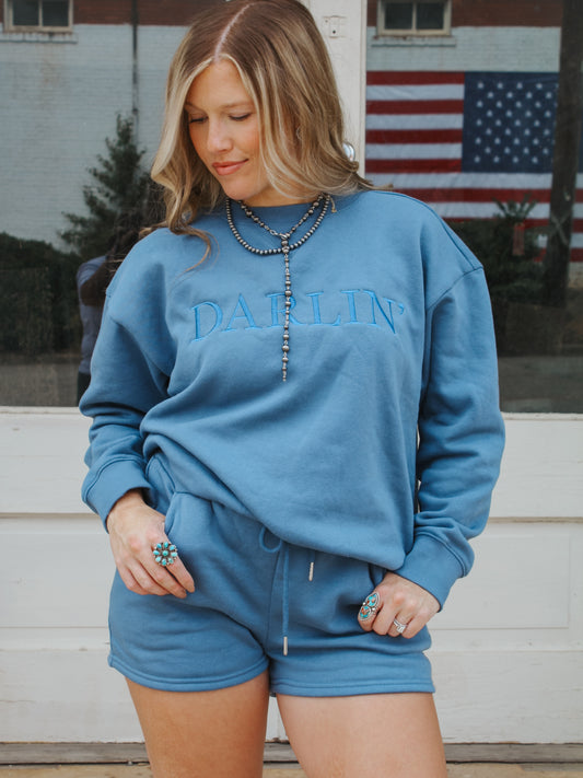 Darlin' Sweatshirt Set - Denim