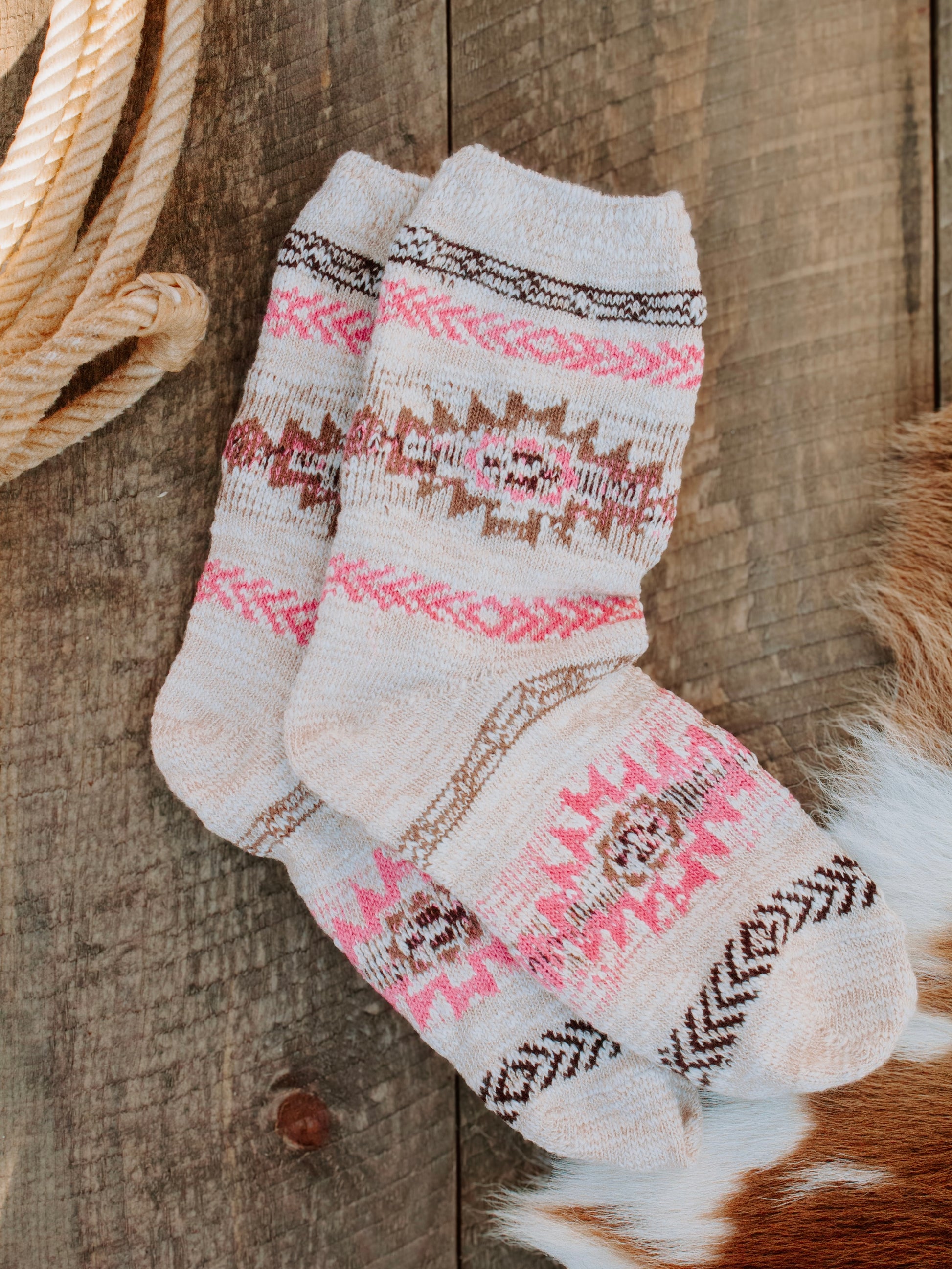 Aztec Cozy Crew Socks