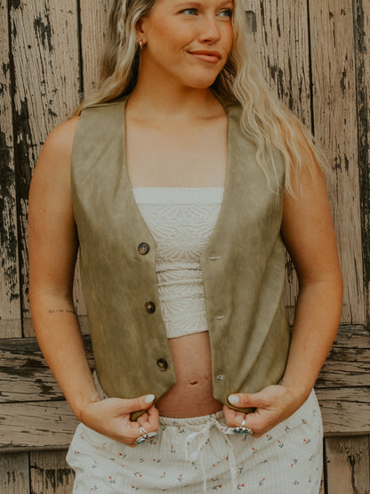 The Olivia Leather Vest