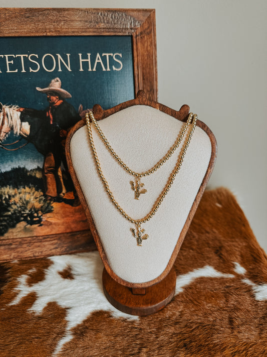 Prickly Pear 18K Beaded Necklace