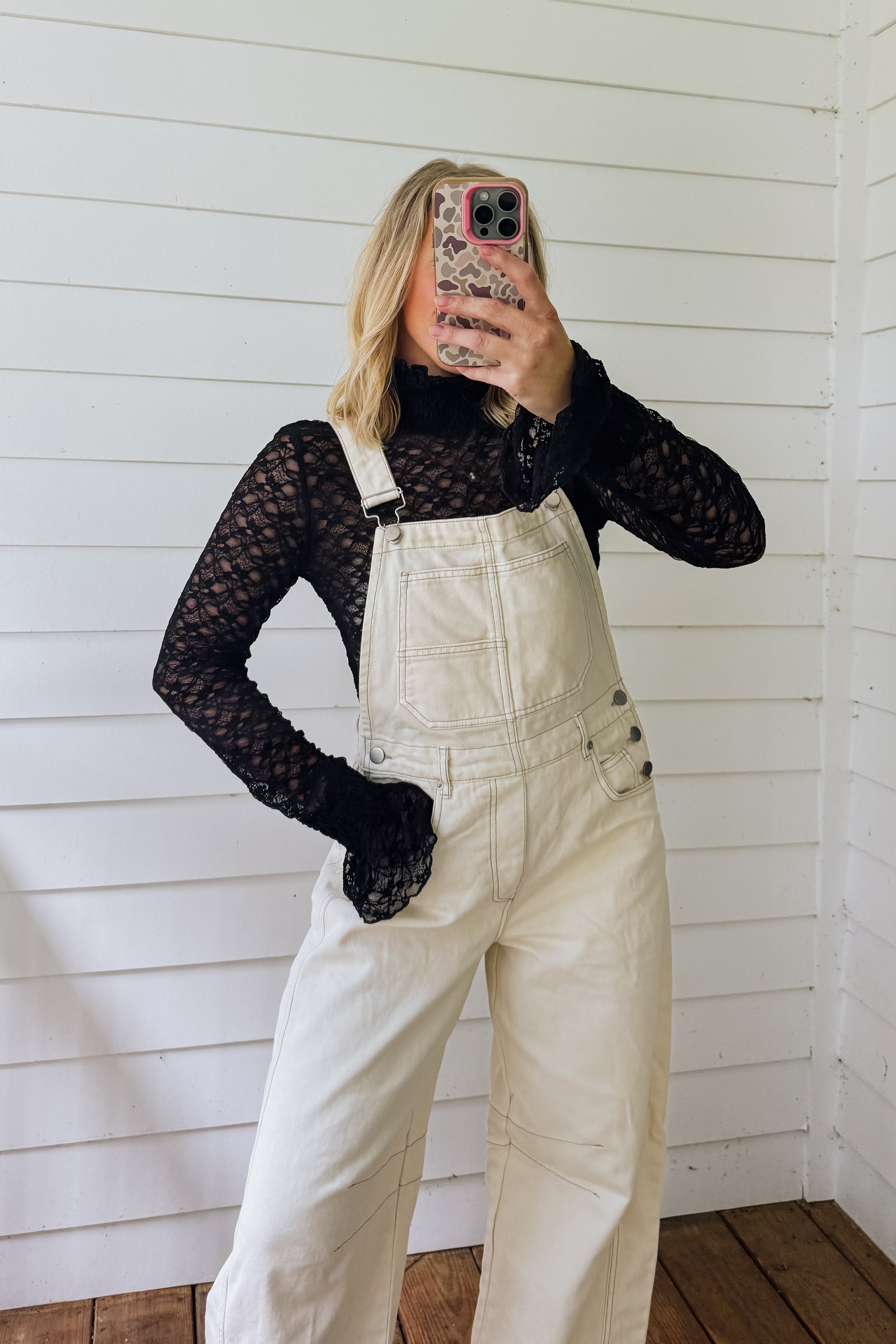 Lace Up Black Mesh Top