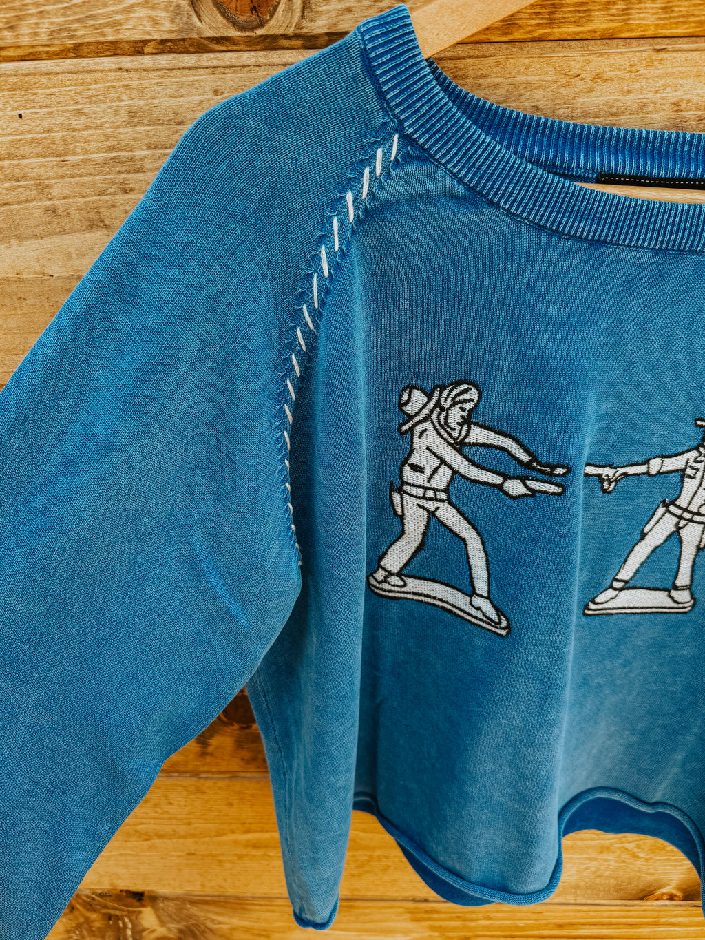 Double Down Cowboy Blue Sweater