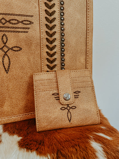 The Boot Stitch Purse + Wallet: Tan