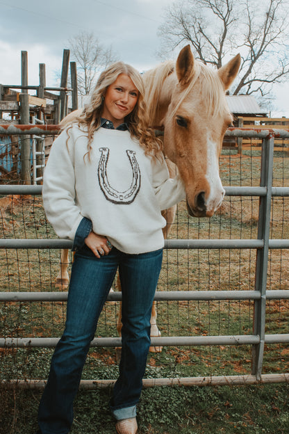 Lucky Charm Horseshoe Sweater
