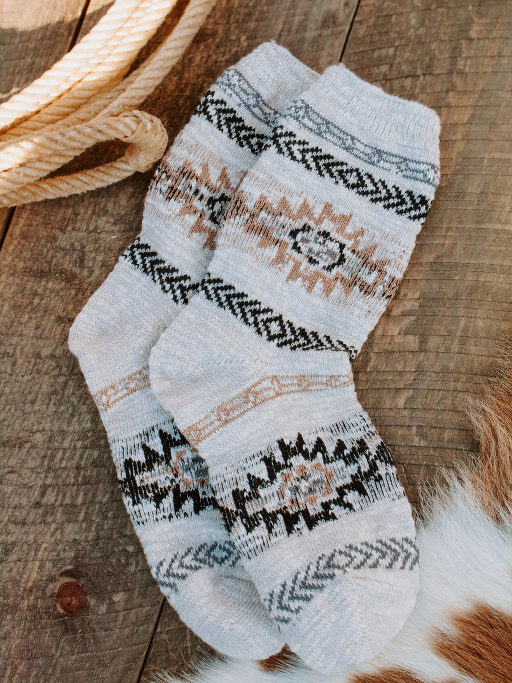 Aztec Cozy Crew Socks