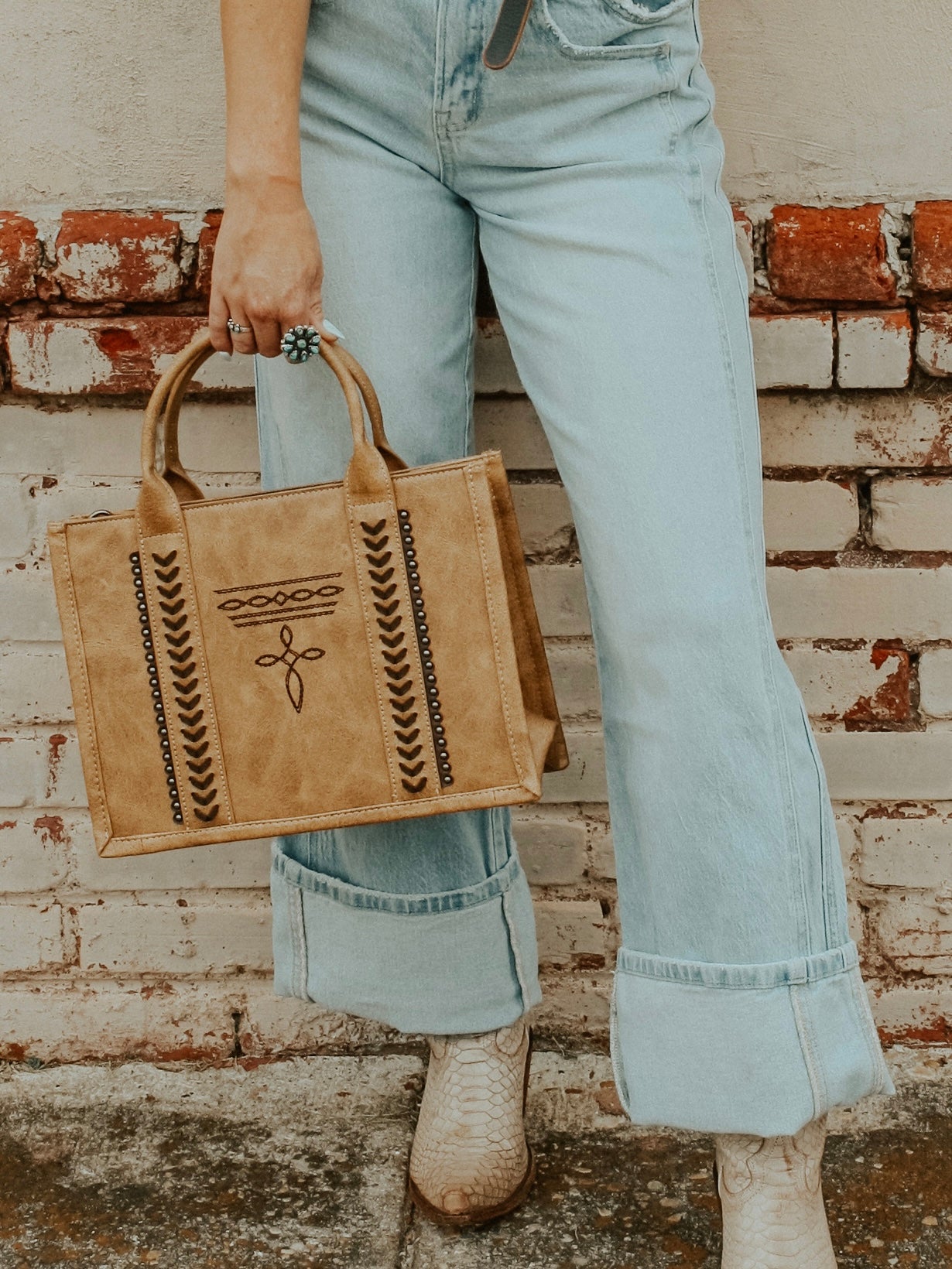 The Boot Stitch Purse + Wallet: Tan