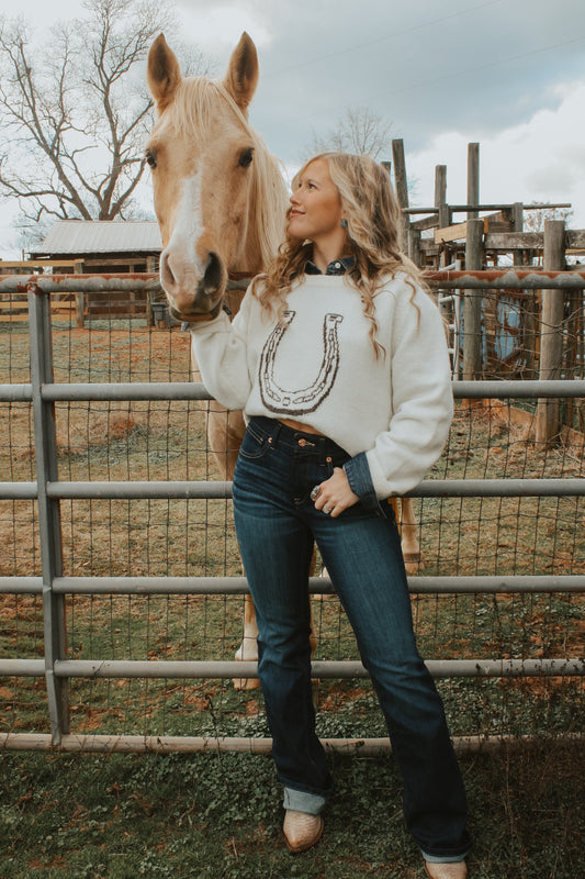 Lucky Charm Horseshoe Sweater