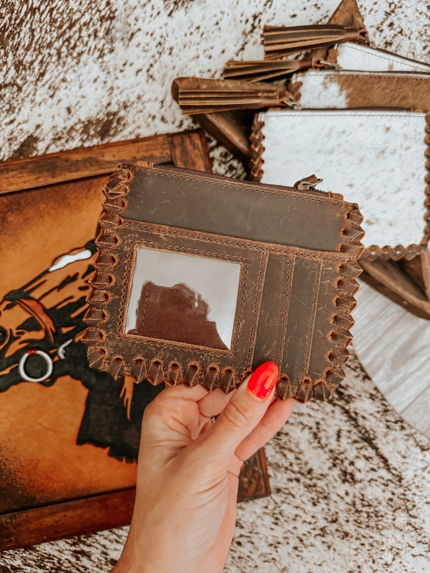 Cowhide Coin Purse