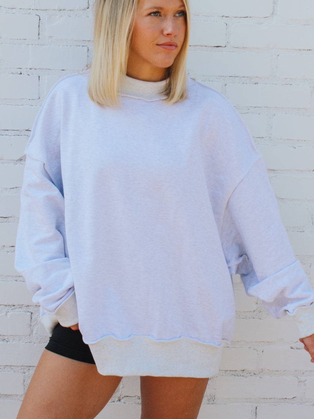 Cozy Girl Mock Neck Sweatshirt