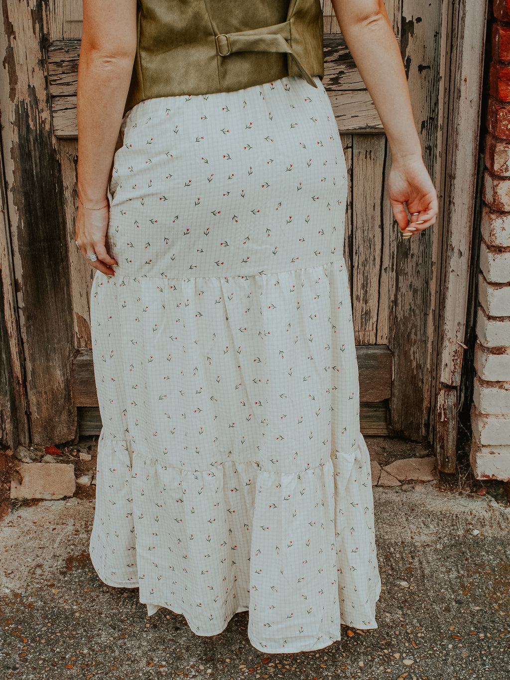 Musgrave Tiered Gingham Maxi Skirt