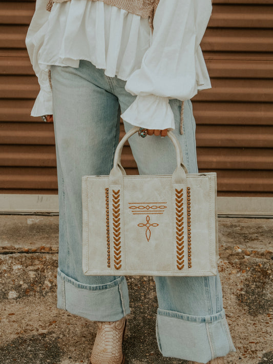 The Boot Stitch Purse + Wallet: Cream