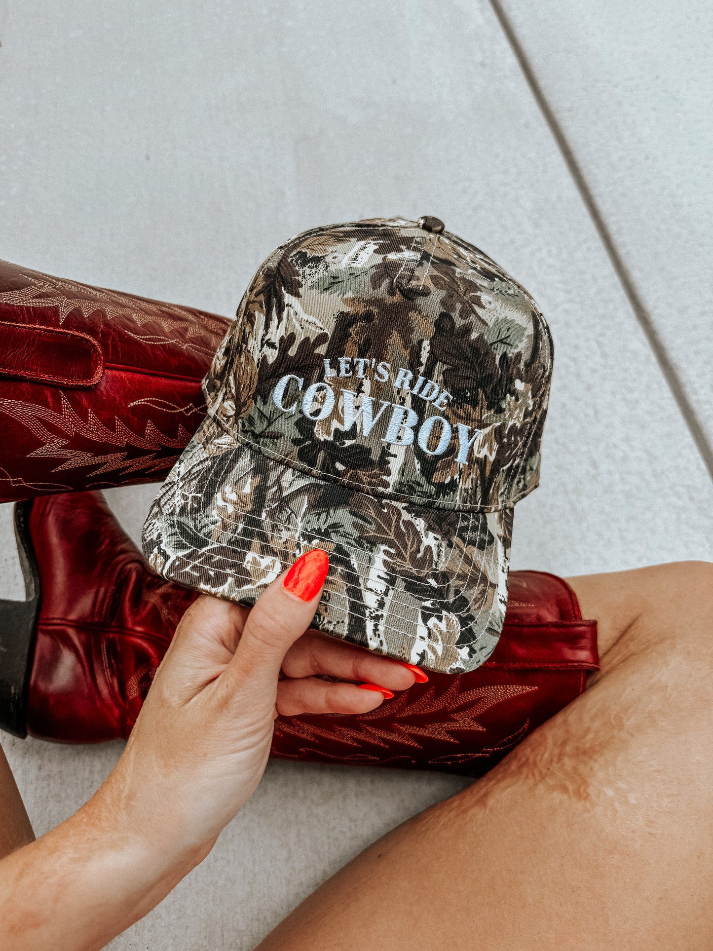 Let’s Ride Cowboy Trucker Hat